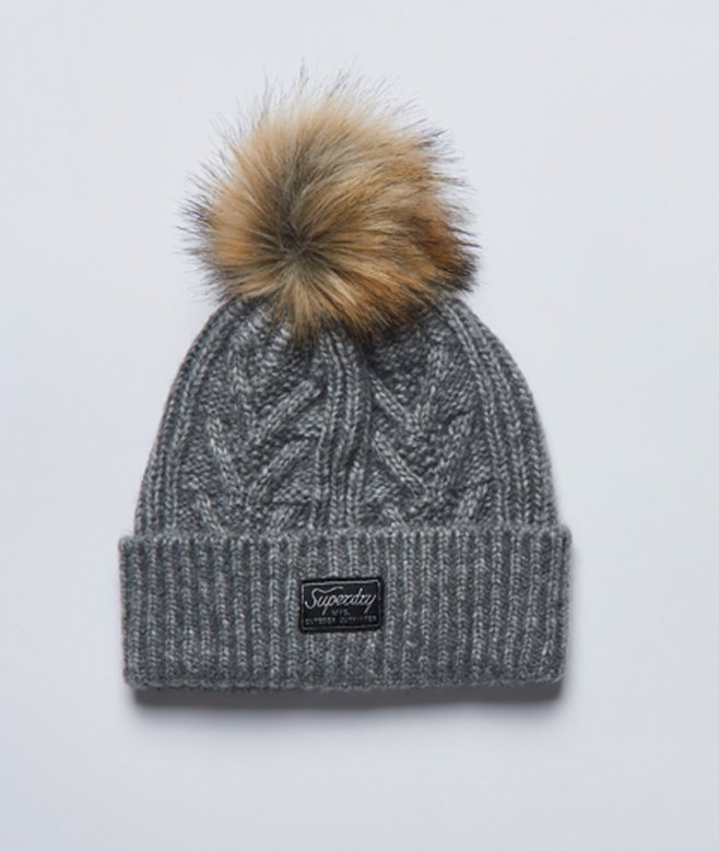 superdry Gorro en punto trenzado Lux