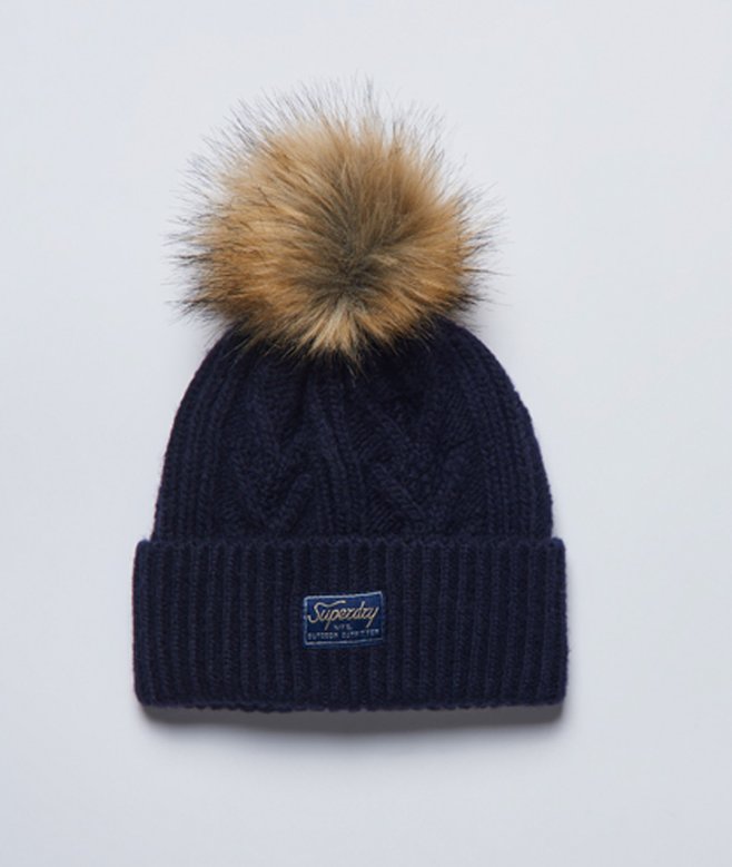 superdry Gorro en punto trenzado Lux
