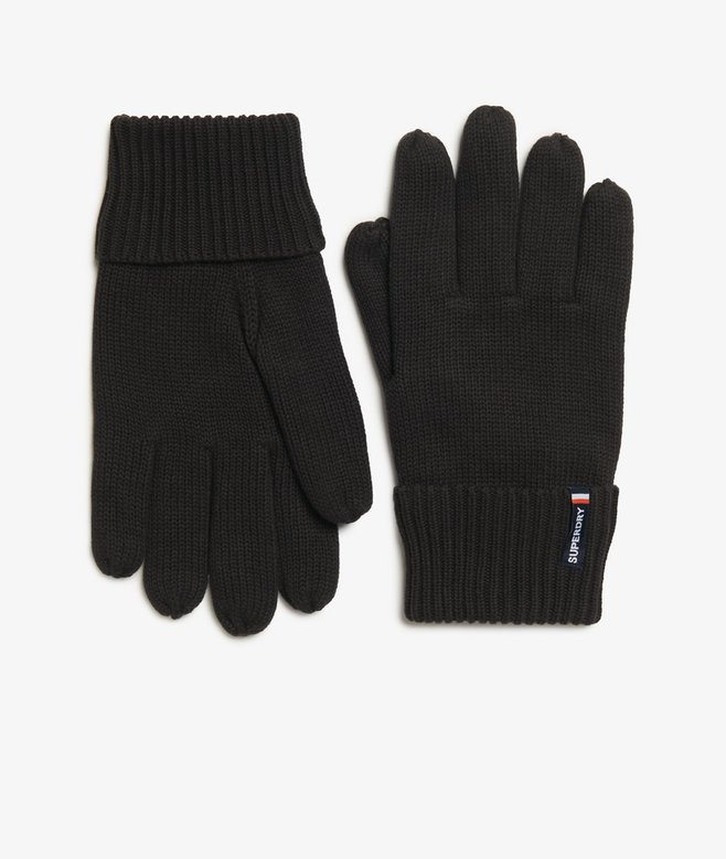 superdry Guantes de punto con logotipo Essential