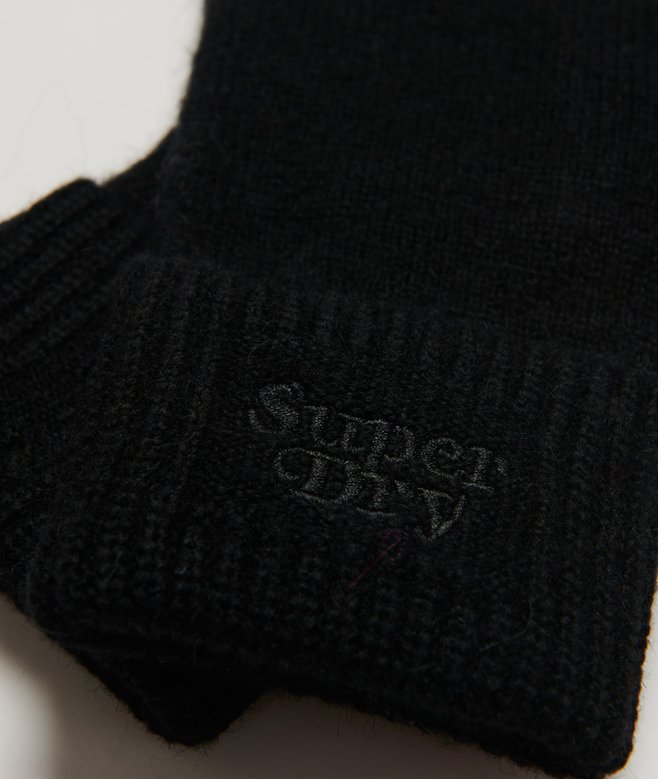 Superdry Guantes De Punto De Canalé