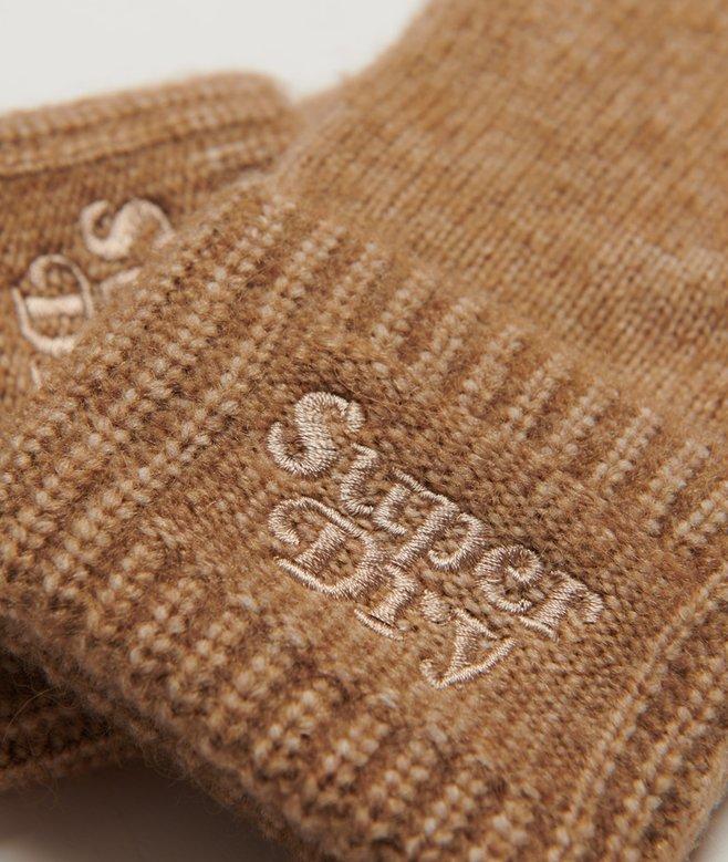 Superdry Guantes De Punto De Canalé