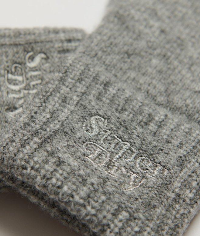 Superdry Guantes De Punto De Canalé