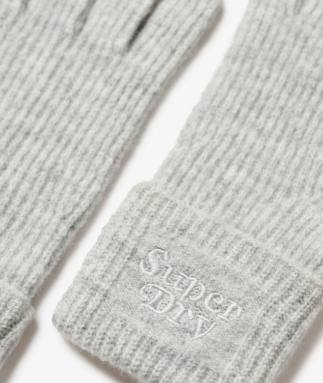 Superdry Guantes De Punto De Canalé Suave