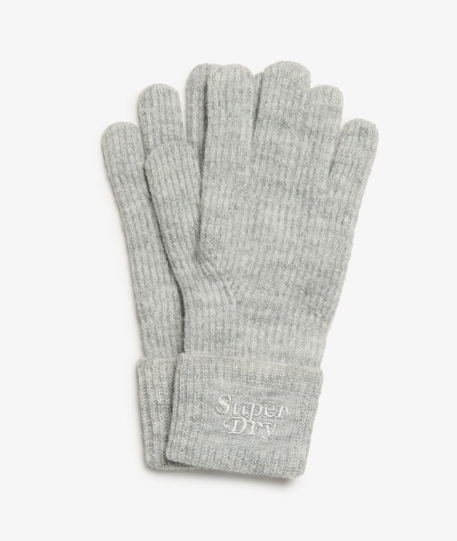Superdry Guantes De Punto De Canalé Suave