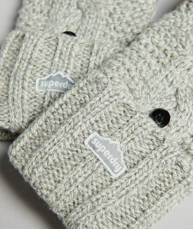 Superdry Guantes De Punto Trenzado