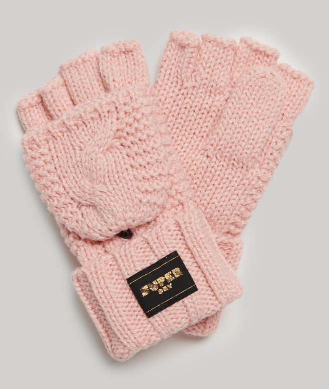 Superdry Guantes De Punto Trenzado