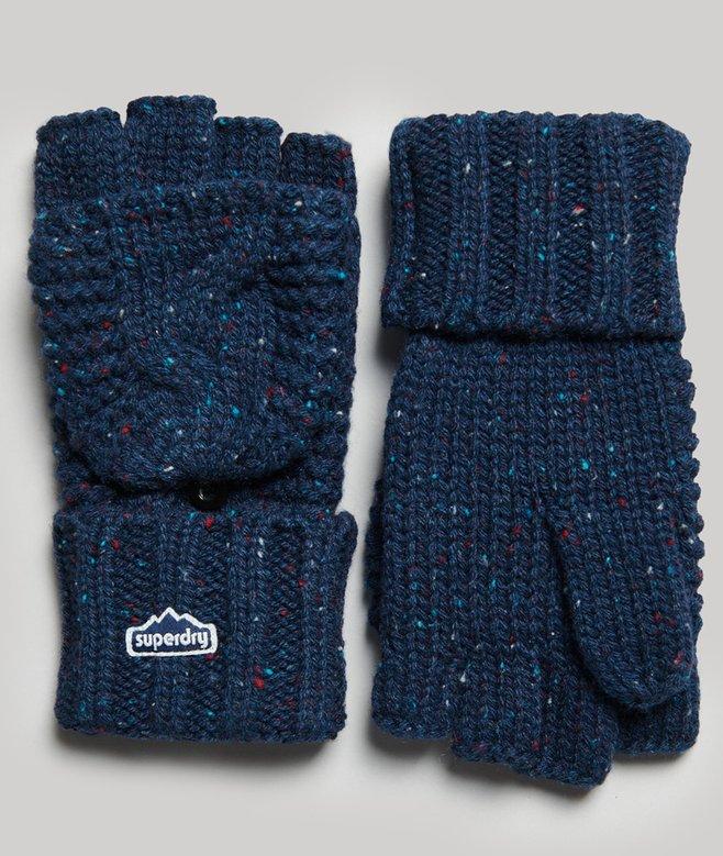superdry Guantes de punto trenzado