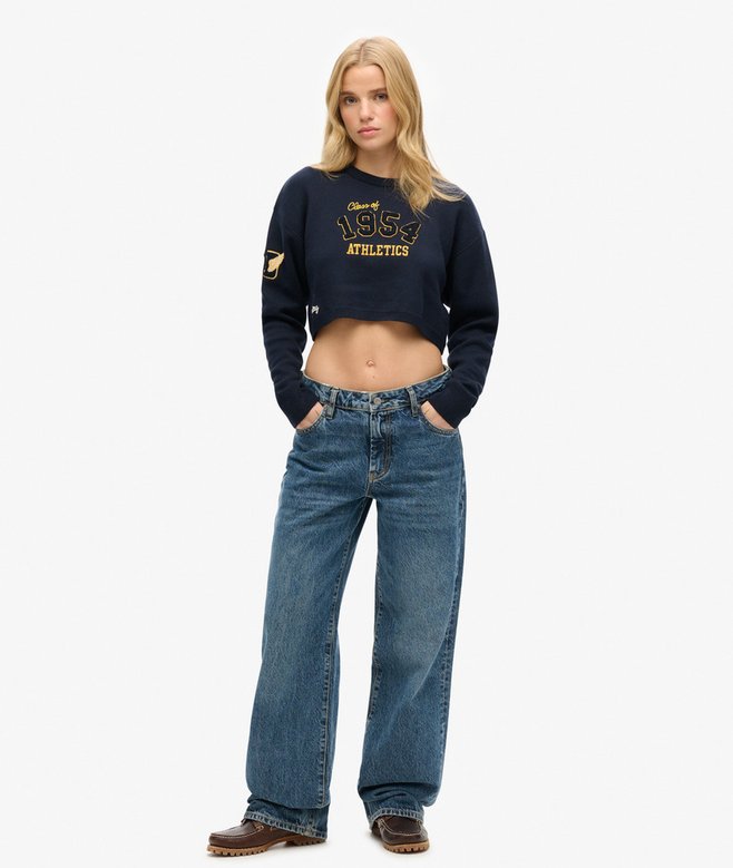 Superdry Jersey Corto De Cuello Redondo Varsity