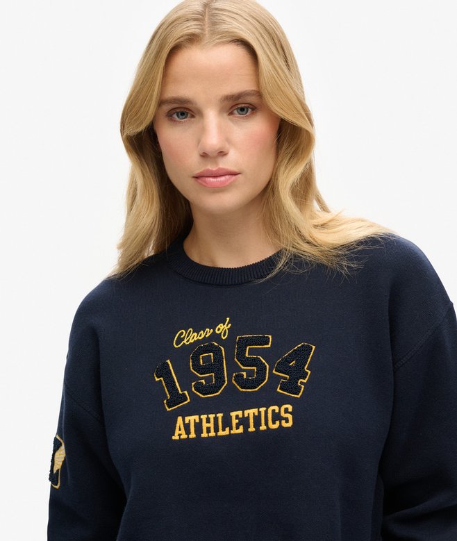 Superdry Jersey Corto De Cuello Redondo Varsity