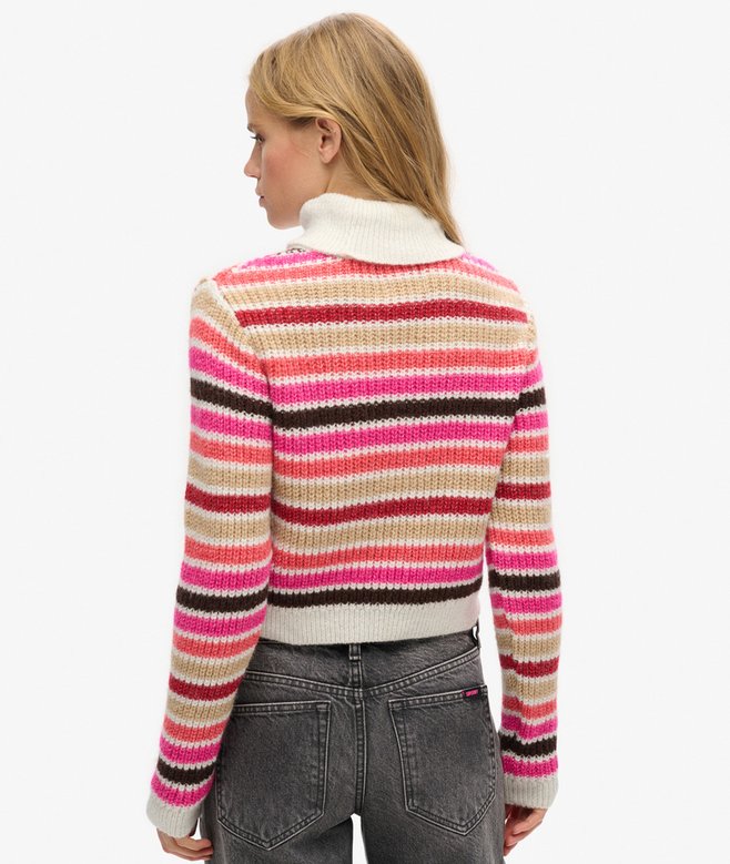 Superdry Jersey Corto De Cuello Vuelto De Rayas