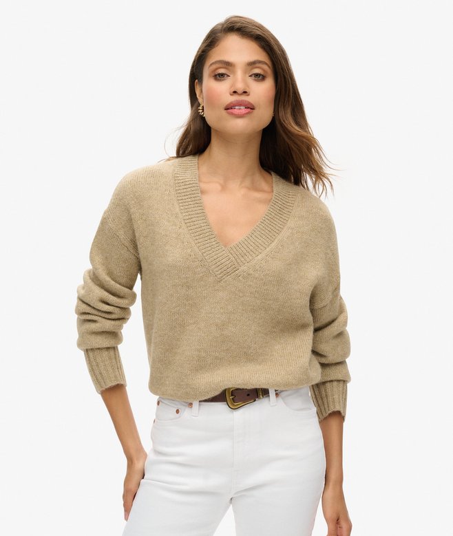 superdry Jersey de cuello de pico Essential