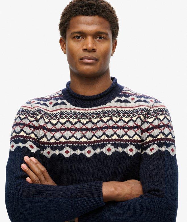Superdry Jersey De Cuello Vuelto Fairisle