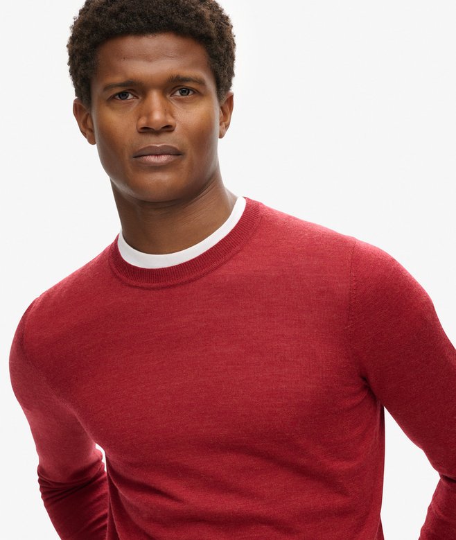 Superdry Jersey De Lana Merina De Cuello Redondo