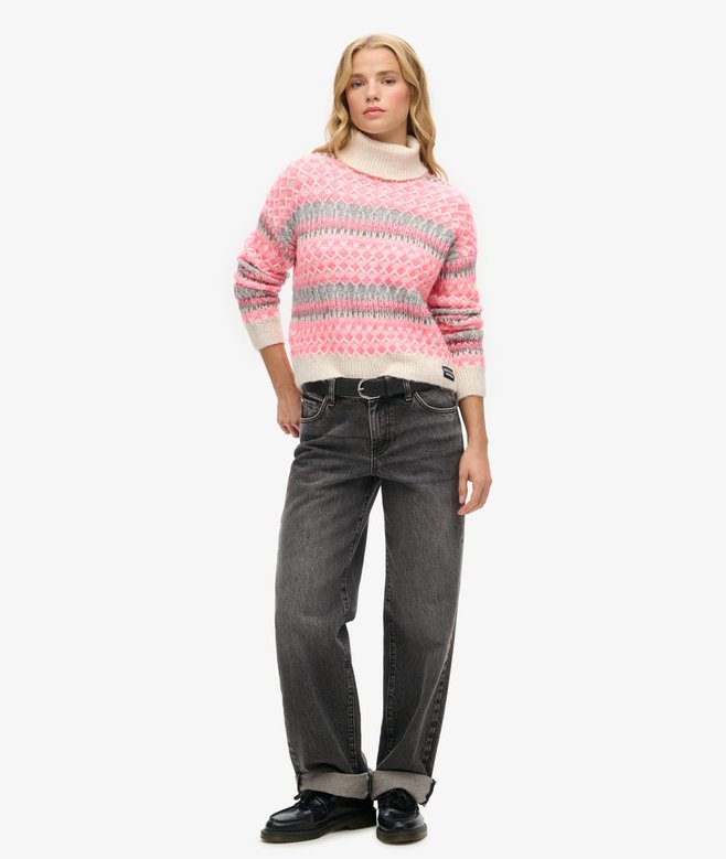 Superdry Jersey De Punto Corto Con Cuello Vuelto