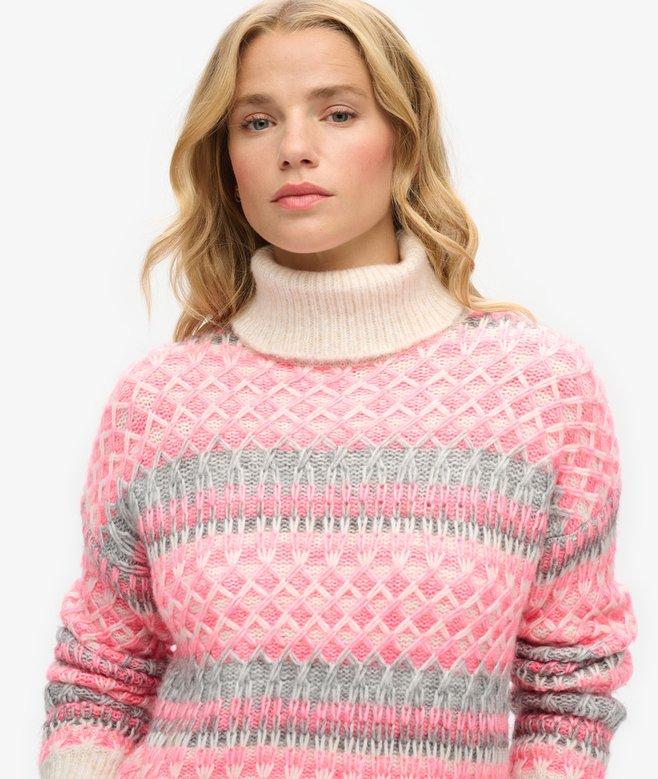 Superdry Jersey De Punto Corto Con Cuello Vuelto