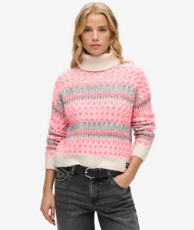 superdry Jersey de punto corto con cuello vuelto