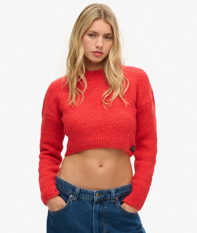 superdry Jersey de punto corto con textura vintage
