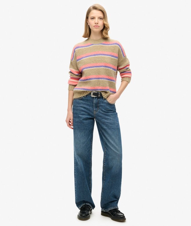 Superdry Jersey De Rayas Con Cuello Redondo