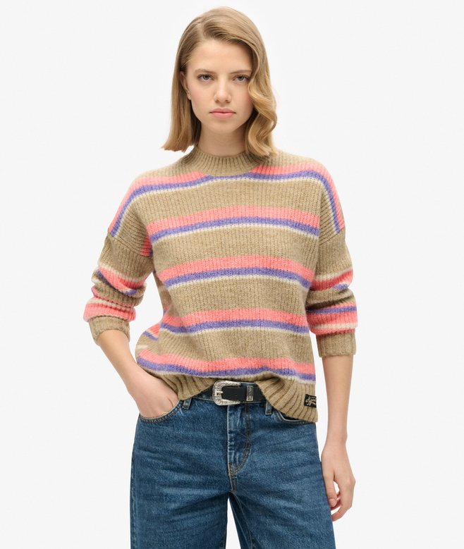 superdry Jersey de rayas con cuello redondo