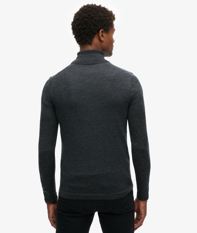 Superdry Jersey En Lana Merina Con Cuello Vuelto