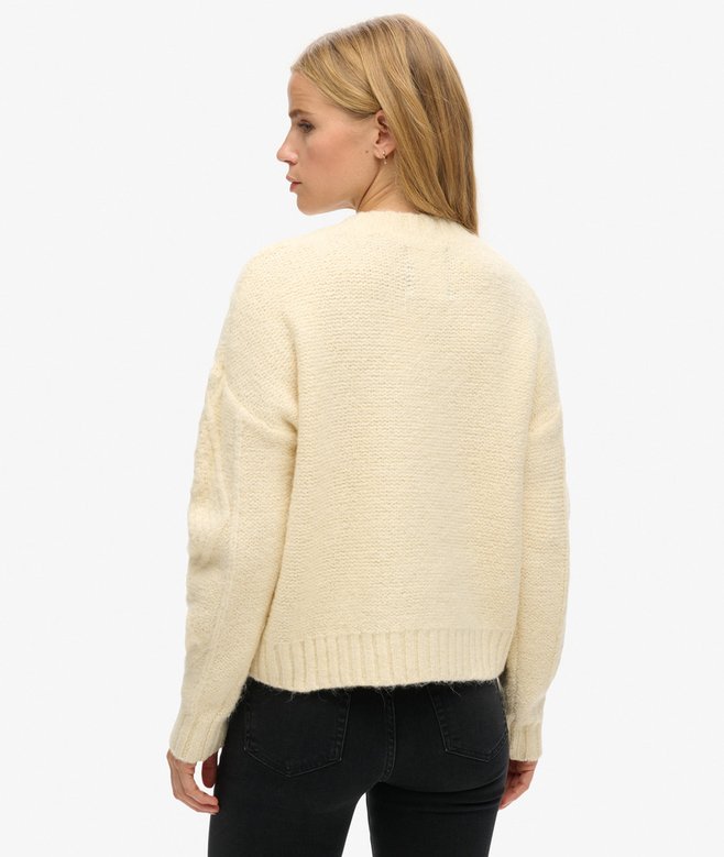 Superdry Jersey En Punto Trenzado Grueso