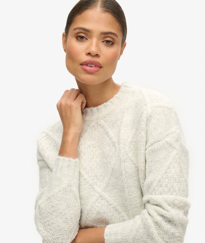 Superdry Jersey En Punto Trenzado Grueso