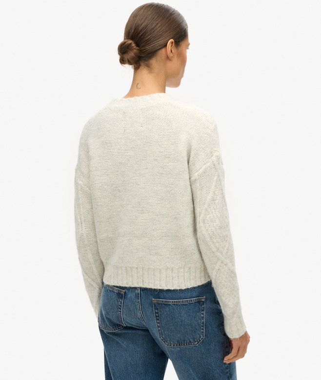 Superdry Jersey En Punto Trenzado Grueso