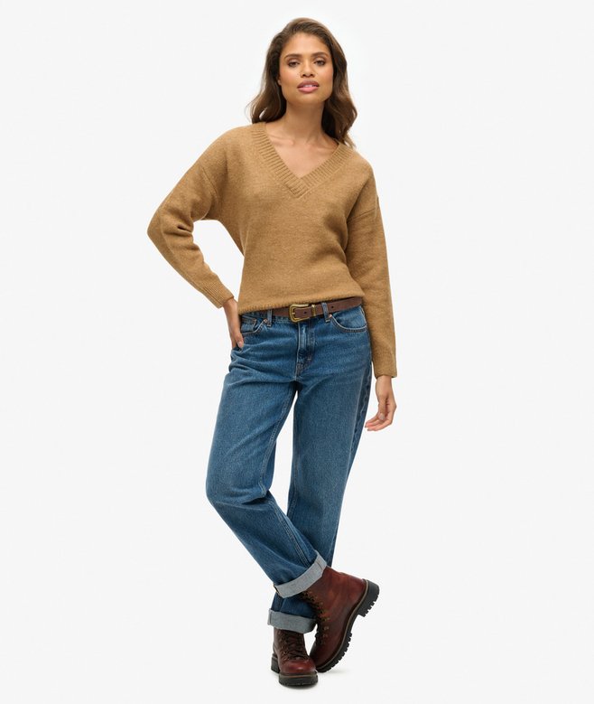 Superdry Jersey Extragrande Con Cuello De Pico