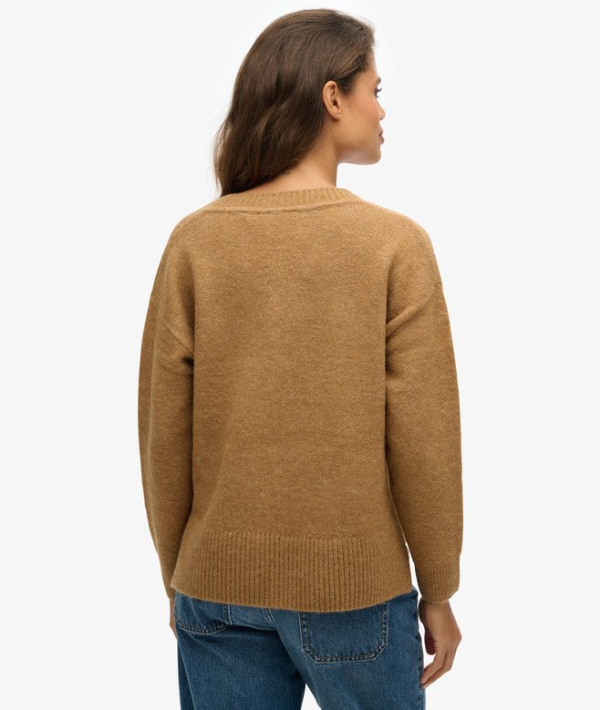 Superdry Jersey Extragrande Con Cuello De Pico
