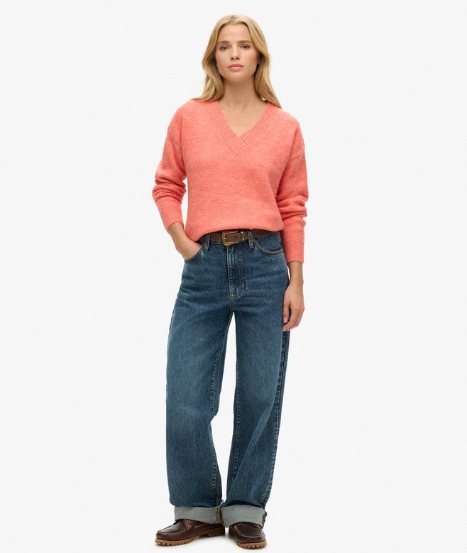 Superdry Jersey Extragrande Con Cuello De Pico