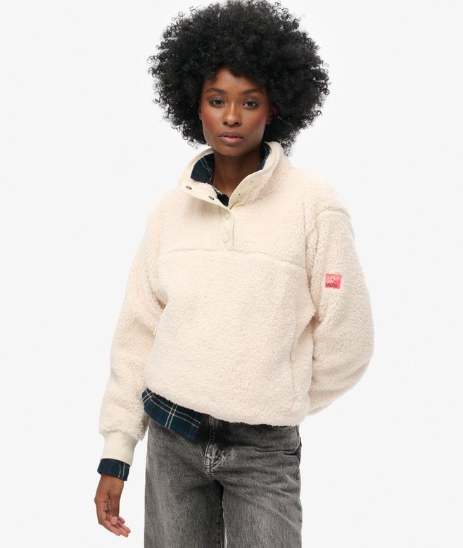 superdry Jersey extrasuave con media cremallera