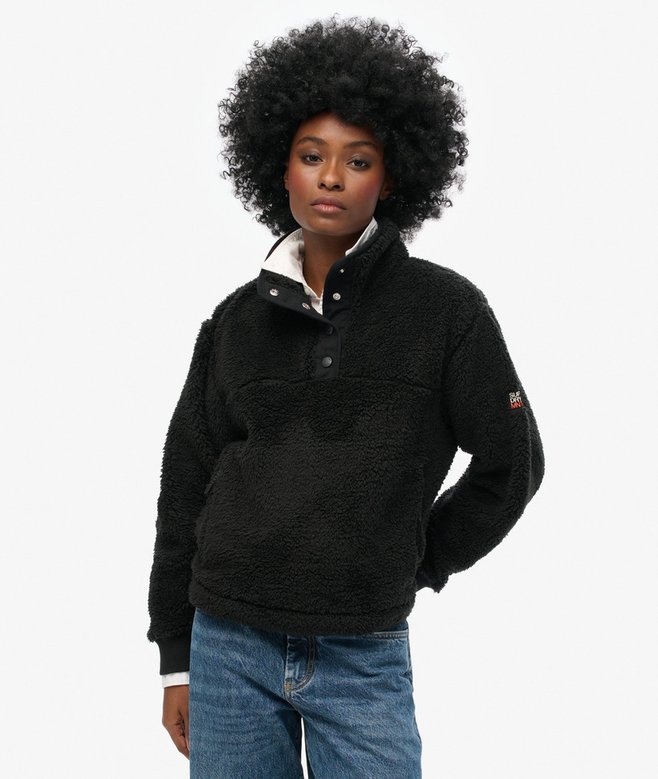 superdry Jersey extrasuave con media cremallera