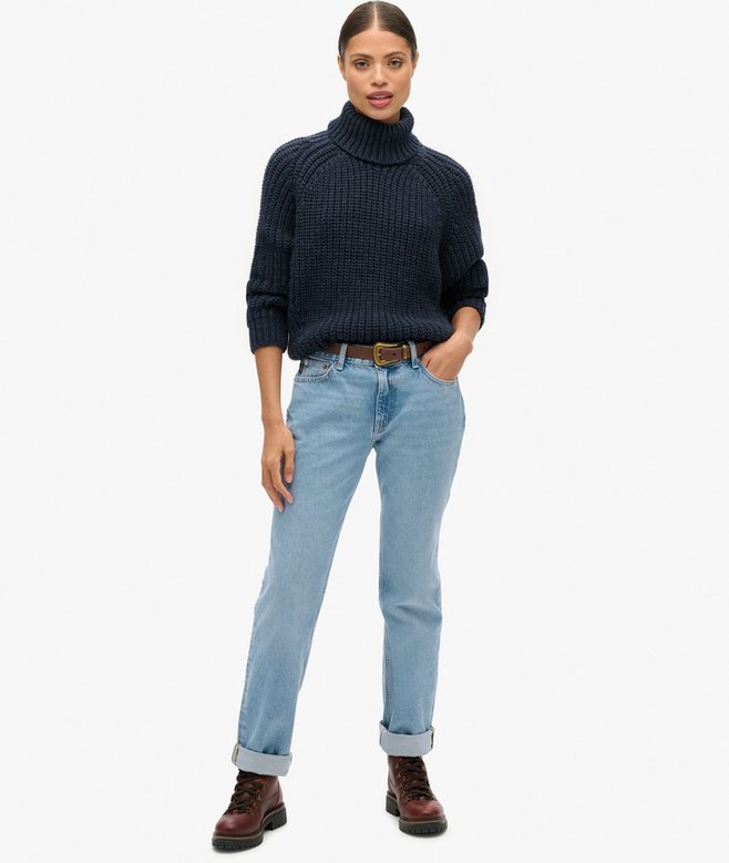 Superdry Jersey Holgado De Punto Con Cuello Vuelto