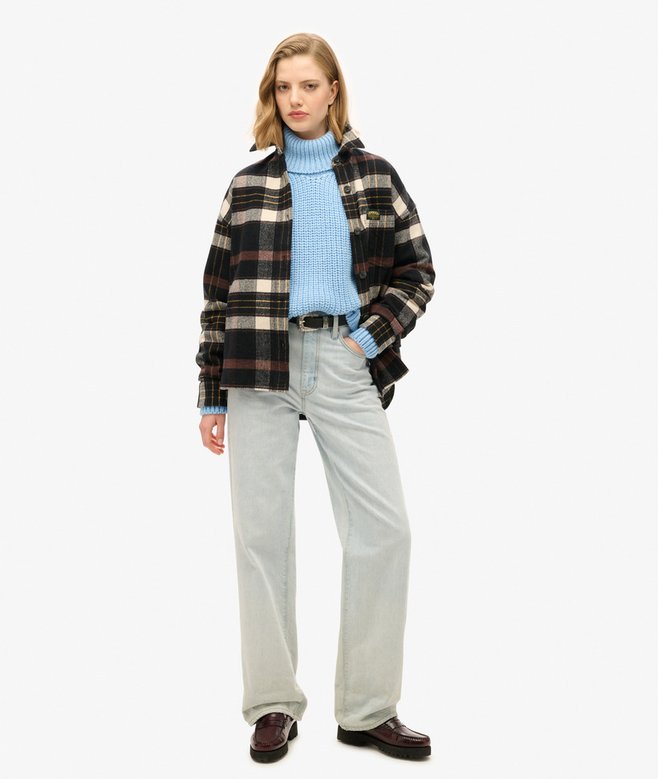 Superdry Jersey Holgado De Punto Con Cuello Vuelto