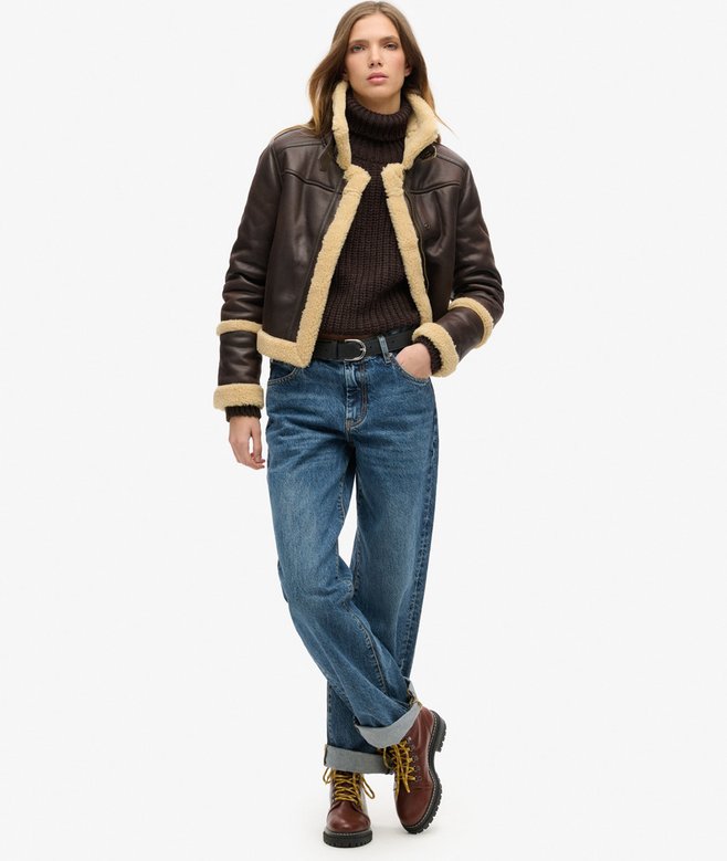 Superdry Jersey Holgado De Punto Con Cuello Vuelto