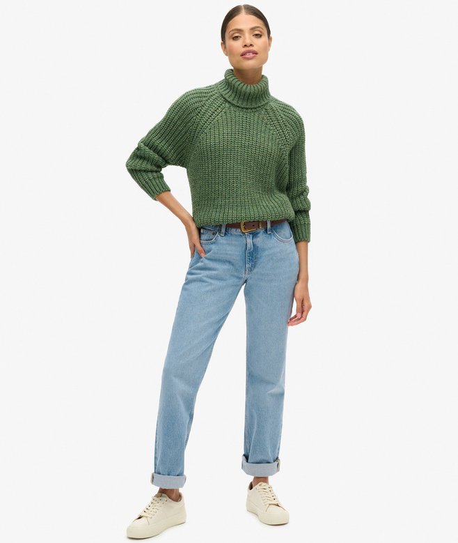 Superdry Jersey Holgado De Punto Con Cuello Vuelto