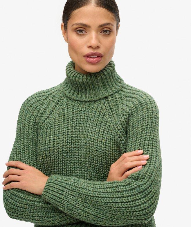 Superdry Jersey Holgado De Punto Con Cuello Vuelto