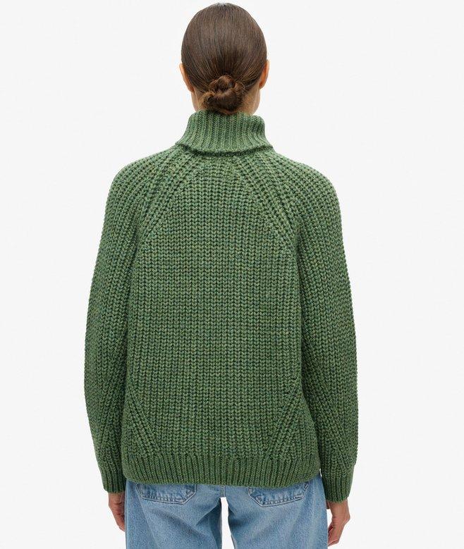Superdry Jersey Holgado De Punto Con Cuello Vuelto