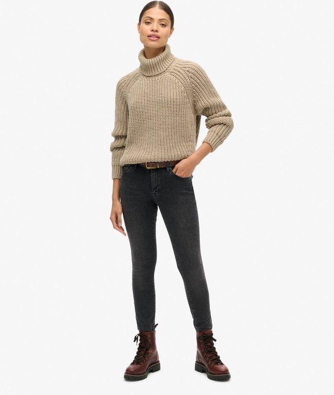 Superdry Jersey Holgado De Punto Con Cuello Vuelto