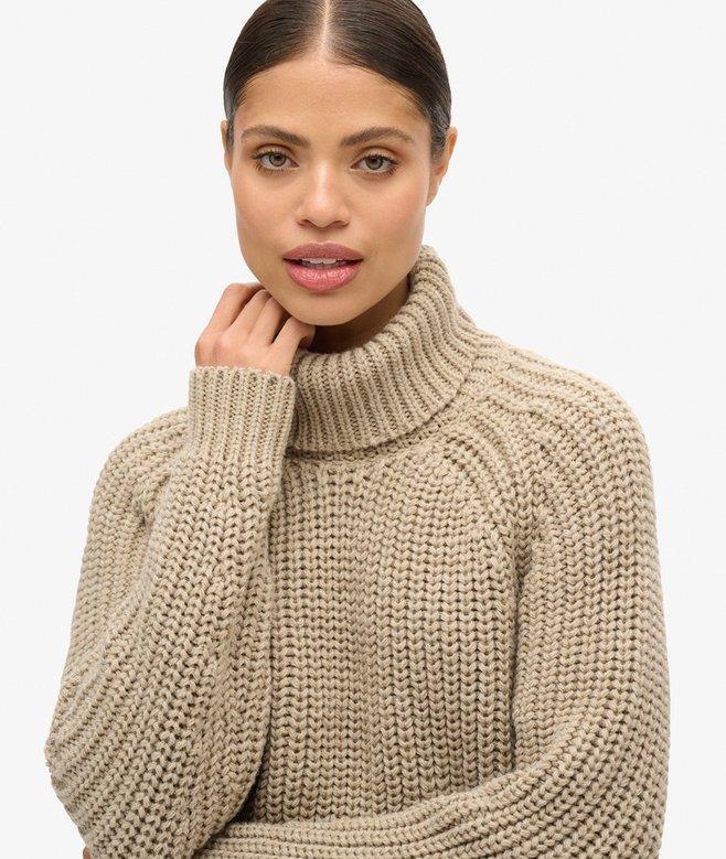 Superdry Jersey Holgado De Punto Con Cuello Vuelto