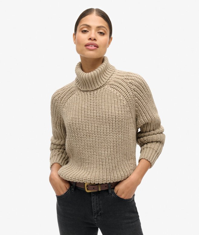 superdry Jersey holgado de punto con cuello vuelto