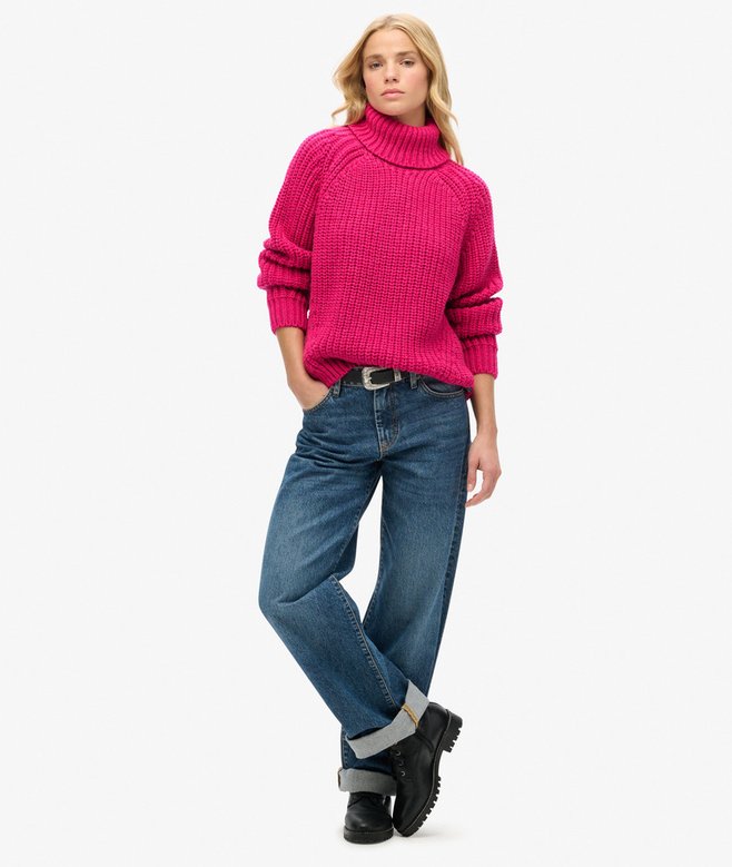 Superdry Jersey Holgado De Punto Con Cuello Vuelto
