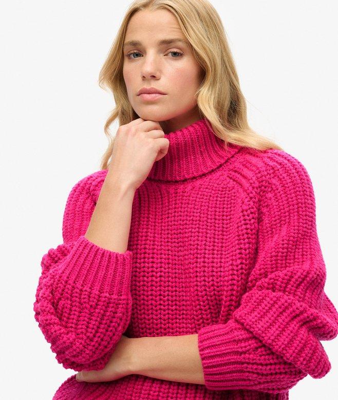 Superdry Jersey Holgado De Punto Con Cuello Vuelto