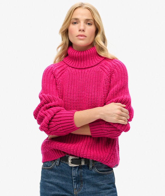 superdry Jersey holgado de punto con cuello vuelto