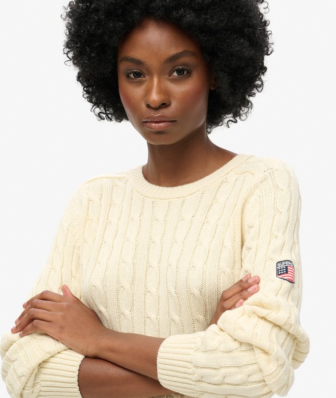 Superdry Jersey Holgado De Punto Trenzado