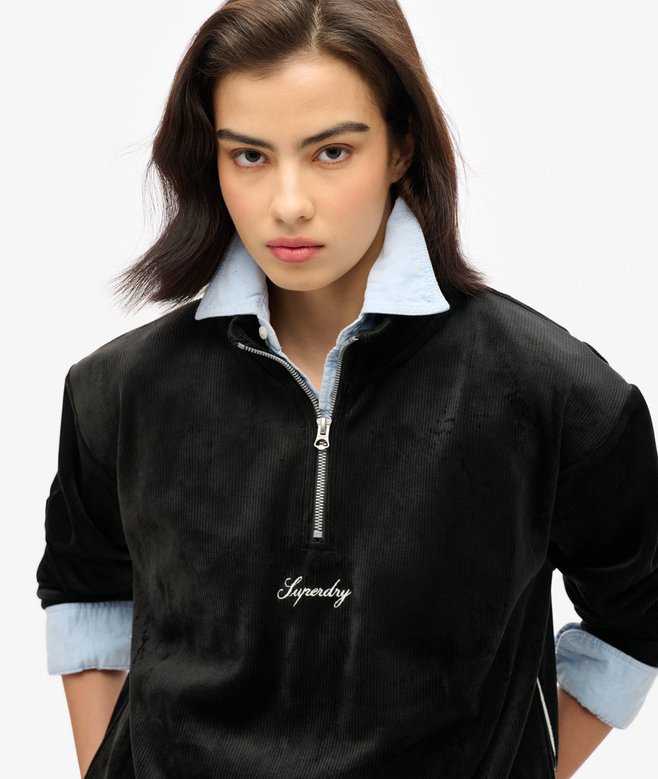 Superdry Media Cremallera De Velvetón Country Club