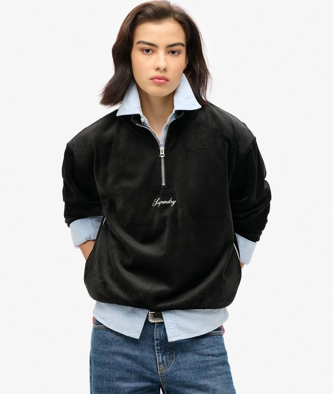 superdry Media cremallera de velvetón Country Club