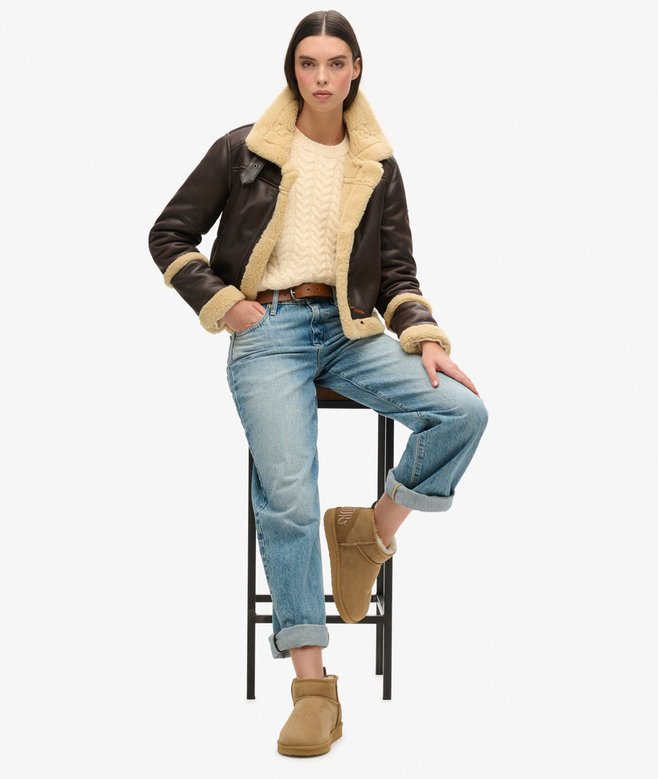 Superdry Minibotas De Ante Con Borreguillo