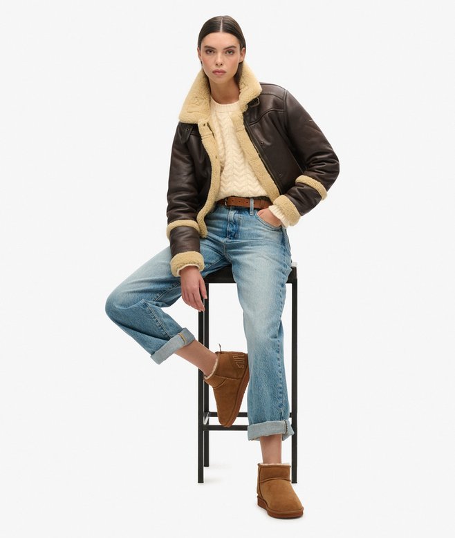 Superdry Minibotas De Ante Con Borreguillo