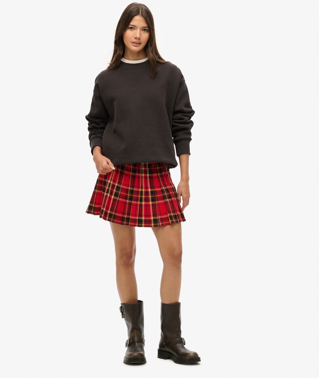 Superdry Minifalda A Cuadros De Talle Medio